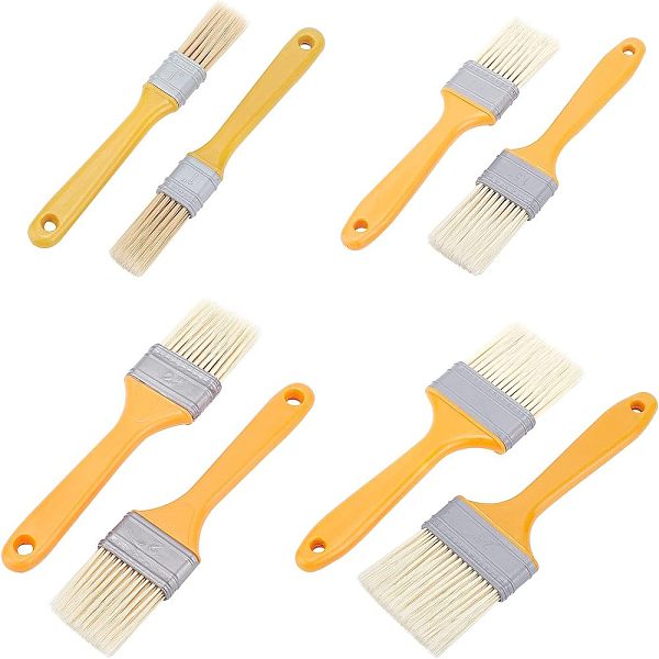

PandaHall Fingerinspire 8Pcs 4 Style Nylon Brush, with Plastic Handle, Mixed Color, 17.7~19.4x2.45~6x1.25cm, 2pcs/style Plastic Multicolor