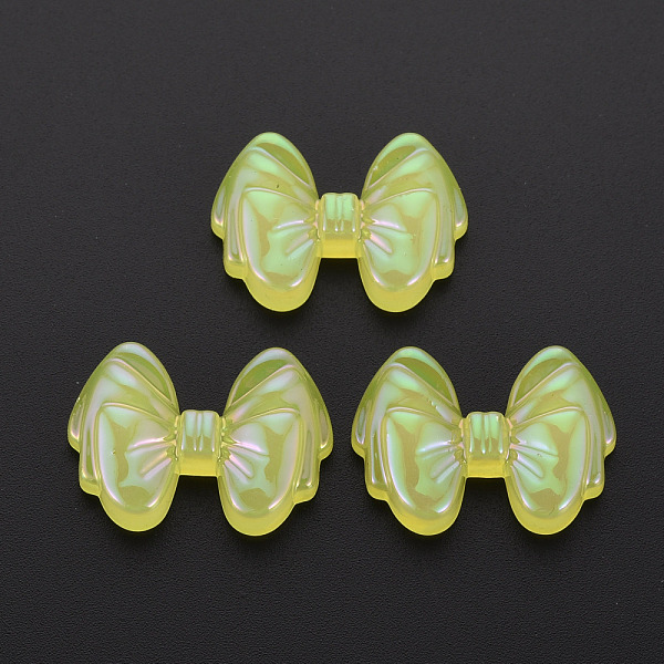 

PandaHall Plating Transparent Acrylic Cabochons, Bowknot, Yellow, 19.5x26.5x6.5mm Acrylic Bowknot Yellow