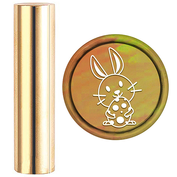 

PandaHall CRASPIRE Wax Seal Stamp Easter Rabbit Sealing Wax Stamps Easter Egg 15mm/0.59inch Brass Column Sealing Stamp for Invitations...