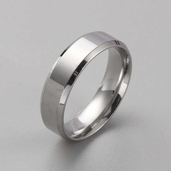 

PandaHall Stainless Steel Simple Plain Band Ring for Men Women, Stainless Steel Color, US Size 7 3/4(17.9mm) Stainless Steel