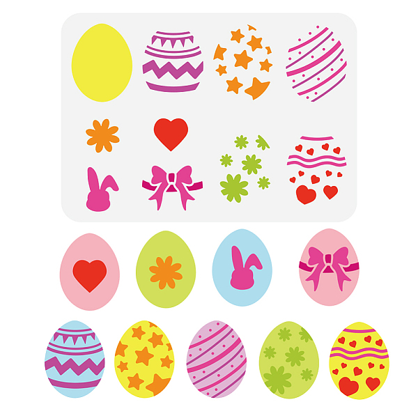 

PandaHall Plastic Drawing Painting Stencils Templates, for Painting on Scrapbook Fabric Tiles Floor Furniture Wood, Rectangle, Egg...
