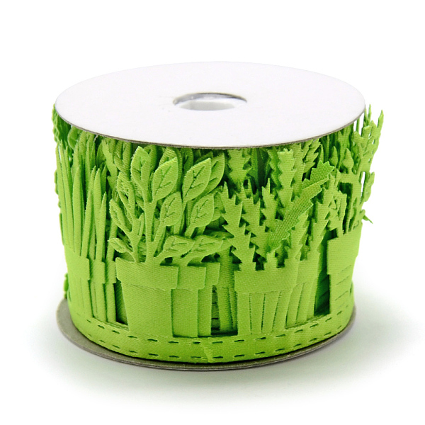 

PandaHall Polyester Ribbons, Pot Culture, Lawn Green, 1-5/8 inch(40mm), about 2yards/roll(1.8288m/roll) Polyester None Green