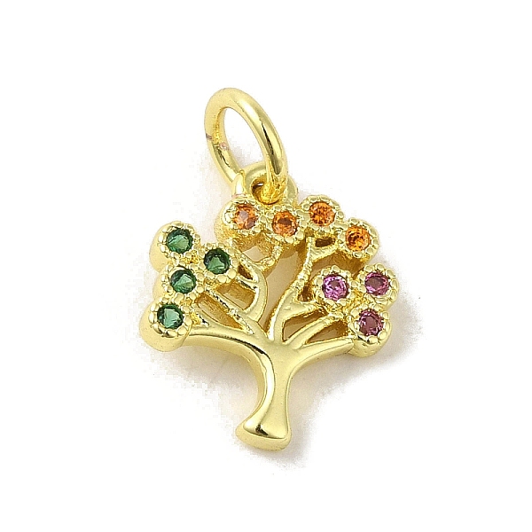 

PandaHall Brass Micro Pave Cubic Zirconia Charms, Real 18K Gold Plated, Tree of Life Charms, Colorful, 12x10x1.5mm, Hole: 3mm Brass+Cubic...