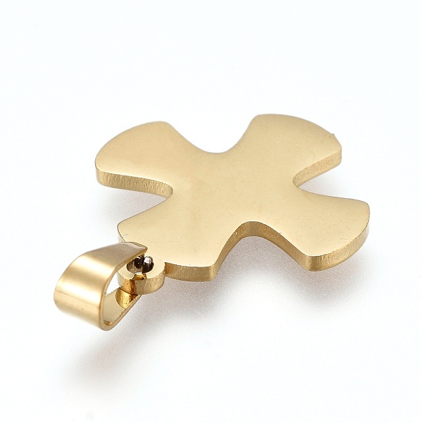 

PandaHall 304 Stainless Steel Pendants, Laser Cut, Cross, Golden, 18x17x1.1mm, Hole: 3x5mm 304 Stainless Steel Cross