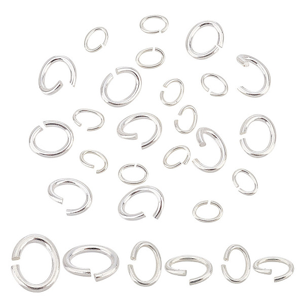 

PandaHall BENECREAT 30Pcs 3 Size 925 Sterling Silver Open Jump Rings, Oval, Silver, 18~24 Gauge, 5~8x4~6x0.5~1mm, Inner Diameter...
