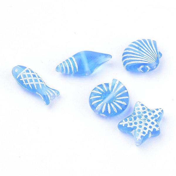

PandaHall Craft Style Transparent Acrylic Charms, Mixed Shapes, Deep Sky Blue, 11~16.5x6~13x4~5.5mm, Hole: 1mm, about 1260pcs/500g Acrylic...
