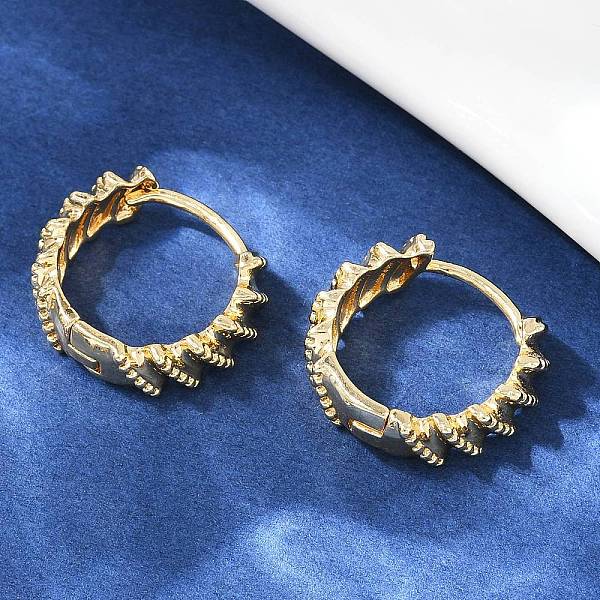 Brass Twist Hoop Ea… - image