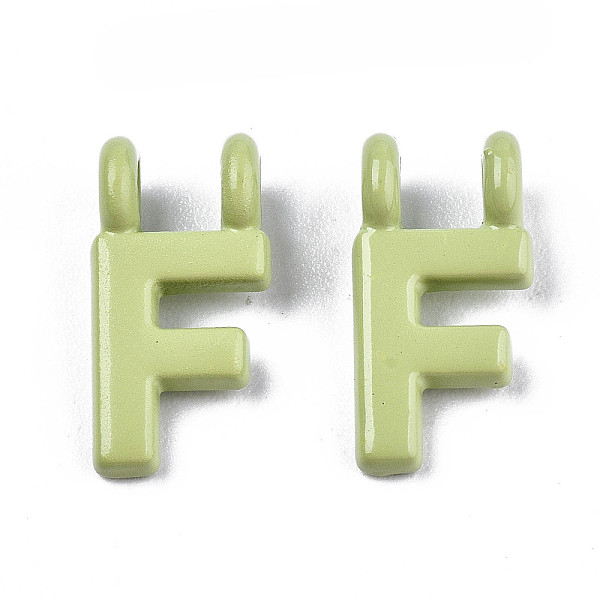 

PandaHall Spray Painted Alloy 2-Loop Link Pendants, Cadmium Free & Lead Free, Letter, Letter.F, 13.5x7x1.5mm, Hole: 2mm Alloy Word