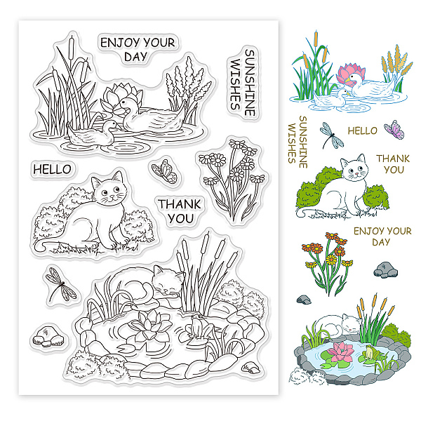 

PandaHall PVC Plastic Stamps, for DIY Scrapbooking, Photo Album Decorative, Cards Making, Stamp Sheets, Animal Pattern, 16x11x0.3cm Plastic...