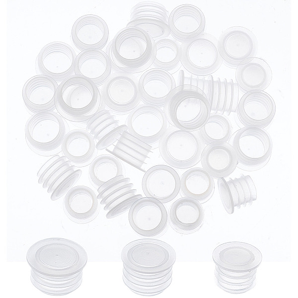 

PandaHall Gorgecraft 48Pcs 3 Style Plastic Bottle Stoppers, for Wine Bottle, Column, White, 14.5~18.5x10~12mm, Inner Diameter: 9.5~11mm...