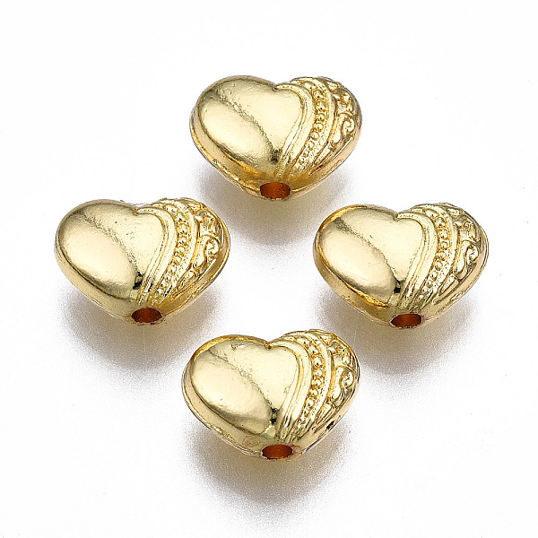 

PandaHall Rack Plating Alloy Beads, Cadmium Free & Lead Free, Heart, Light Gold, 7.5x10x5.5mm, Hole: 1.5mm Alloy Heart