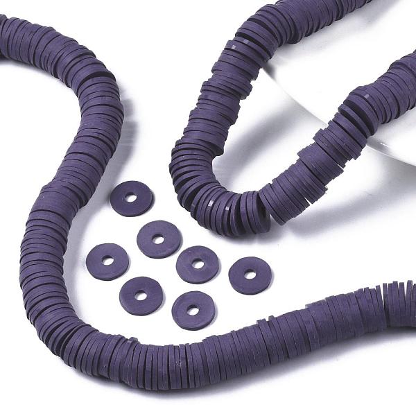 

PandaHall Flat Round Eco-Friendly Handmade Polymer Clay Beads, Disc Heishi Beads for Hawaiian Earring Bracelet Necklace Jewelry Making, Dark...