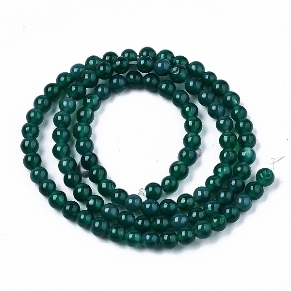 Natürliche Grüne Onyx Achat Perlen Stränge