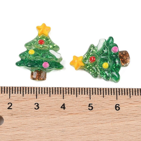 Weihnachtsserie Süße Transparente Harz Decoden Cabochons