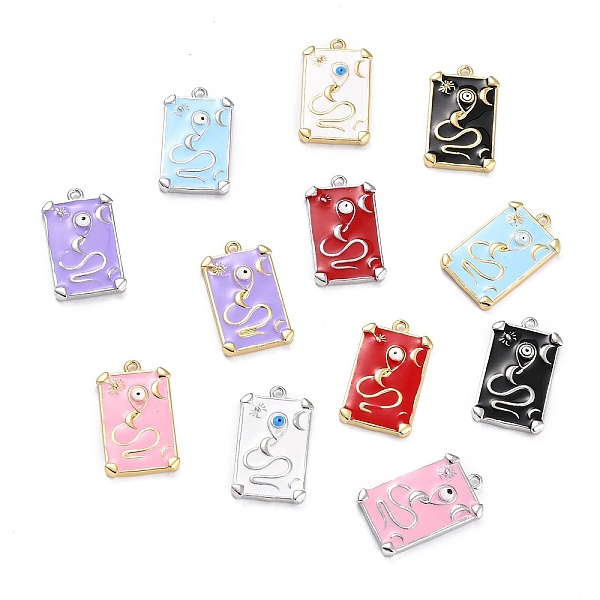 

PandaHall Brass Enamel Pendants, Long-Lasting Plated, Rectangle with Eye, Mixed Color, 21.5x13x2mm, Hole: 1.5mm Brass+Enamel Rectangle..., Multicolor