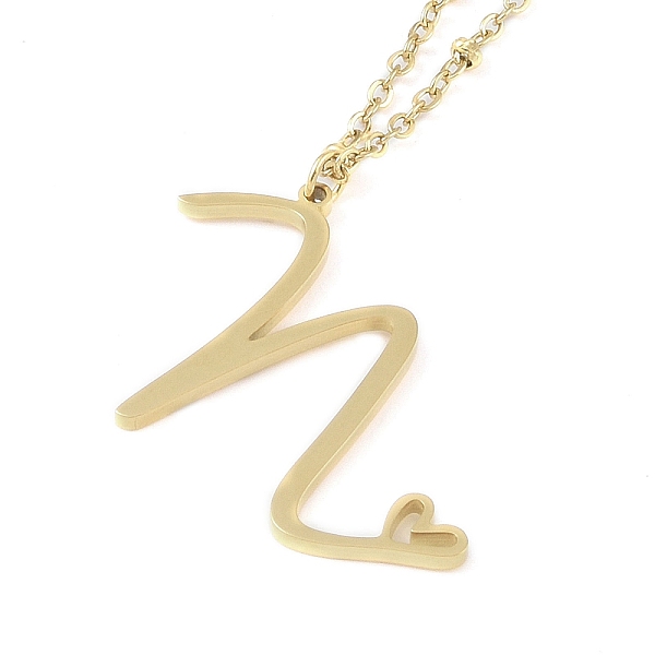 

PandaHall 304 Stainless Steel Pendant Necklaces, Letter Charms, Letter N, 16.22 inch(41.2cm), Pendant: 22.5x33x1.3mm 304 Stainless Steel...