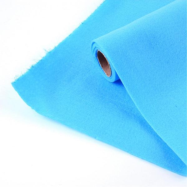 

PandaHall Non Woven Fabric Embroidery Needle Felt For DIY Crafts, Deep Sky Blue, 450x1.2~1.5mm, about 1m/roll Cloth Blue