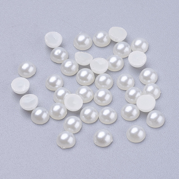 4MM Half Round Acrylic Cabochons Nail Art Gem Decorations