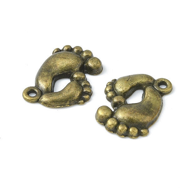 

PandaHall Tibetan Style Alloy Pendants, Cadmium Free & Lead Free, Foot, Antique Bronze, 20x17x3mm, Hole: 1.5mm Alloy Body