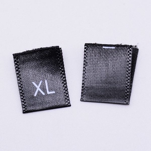 

PandaHall Kid's Size Label, Woven Crafting Craft Cotton Labels, for Clothing Sewing, XL, Black, 35x13x0.1mm, about 200pcs/bag Cotton Black