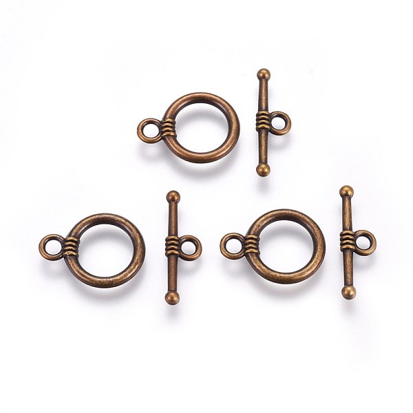 

PandaHall CCB Plastic Ring Toggle Clasps, Antique Bronze, Ring: 19x15x2mm, Hole: 3mm, Bar: 22x2mm, Hole: 2.5mm Plastic Ring