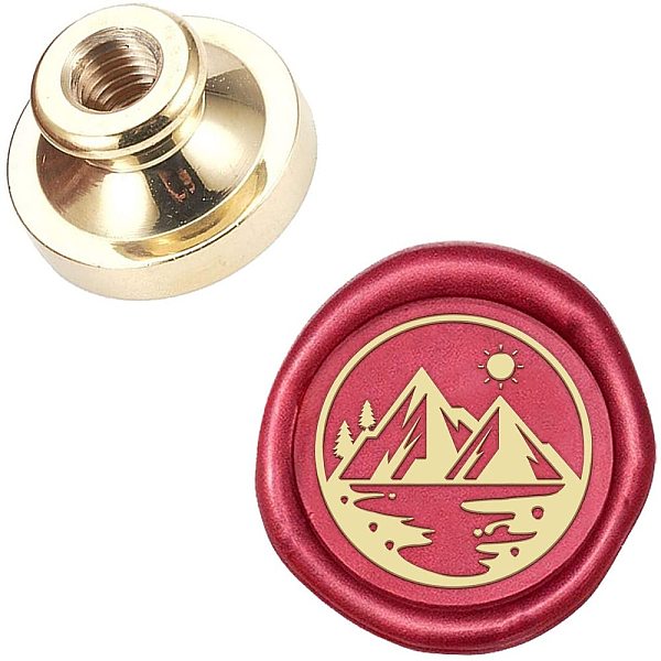 

PandaHall CRASPIRE Wax Seal Stamp Head Mountain, Sealing Brass Stamp Head 25mm for Creative Gift Envelopes Invitations Cards Decoration...