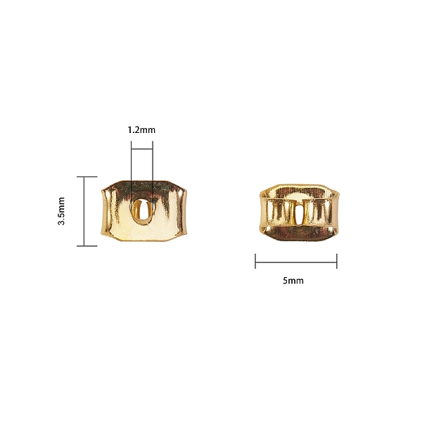 

PandaHall Iron Ear Nuts, Earring Backs, Mixed Color, 5x3.5mm, Hole: 1.2mm, 6 colors, 50pcs/color, 300pcs/box Iron
