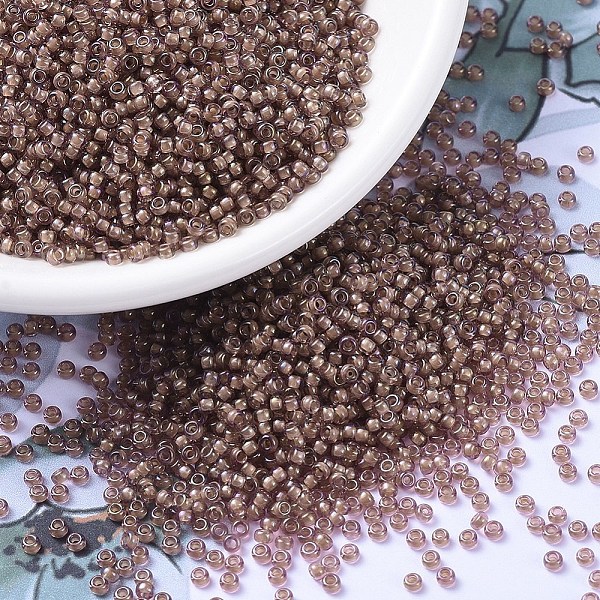 

PandaHall MIYUKI Round Rocailles Beads, Japanese Seed Beads, 11/0, (RR337) Lined Cinnamon Luster, 2x1.3mm, Hole: 0.8mm, about 1111pcs/10g..., Purple