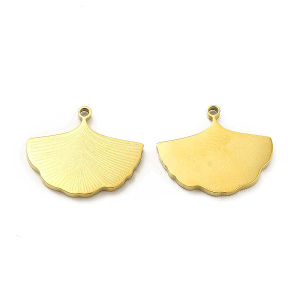

PandaHall Ion Plating(IP) 304 Stainless Steel Pendants, Ginkgo Leaf Charm, Real 18K Gold Plated, 13x16x1.4mm, Hole: 1.2mm 304 Stainless...