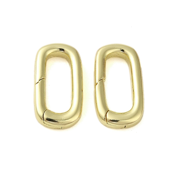 

PandaHall Brass Spring Gate Rings, Oval, Golden, 18x9.5x3mm Brass