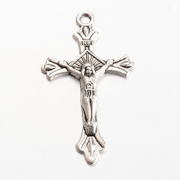 

PandaHall Tibetan Style Alloy Pendants, For Easter, Crucifix Cross, Cadmium Free & Lead Free, Antique Silver, 32x18x2mm, Hole: 1.5mm Alloy...