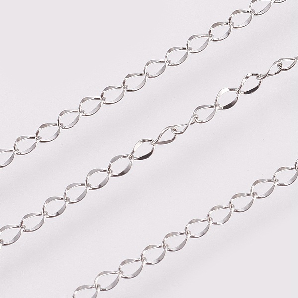 

PandaHall 304 Stainless Steel Twisted Chain Curb Chains, with Spool, Soldered, Stainless Steel Color, 3x2x0.7mm, about 32.8 Feet(10m)/roll...