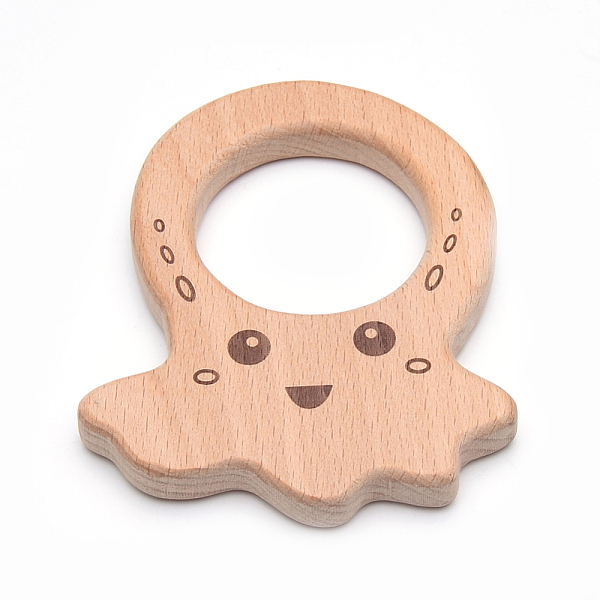 

PandaHall Undyed Beech Wood Big Pendants, Lead Free, Octopus, BurlyWood, 91x72.5x10mm, Inner Diameter: 40mm Wood Fish Orange