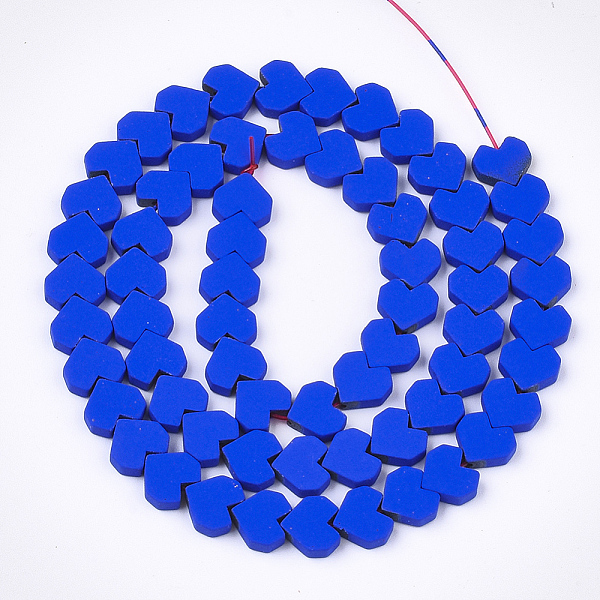 

PandaHall Spray Painted Non-magnetic Synthetic Hematite Beads Strands, Heart, Blue, 7.5x8x2.5mm, Hole: 0.7mm, about 50pcs/strand, 15.7 inch...