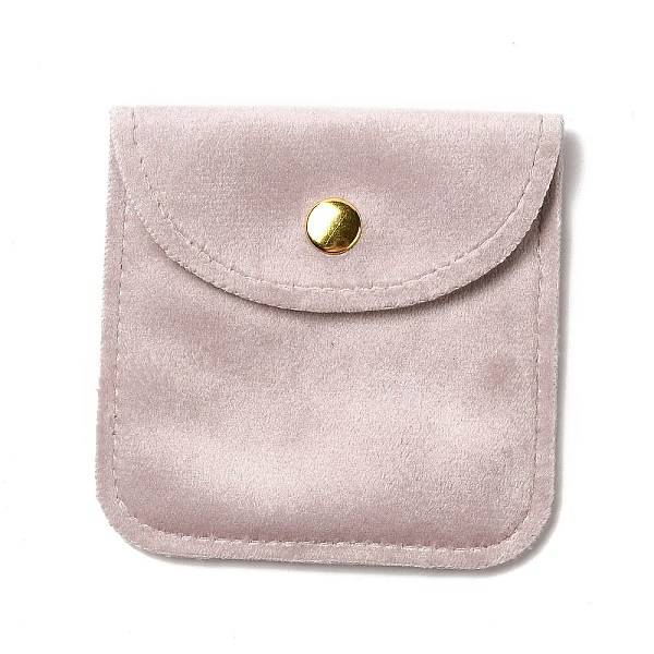 

PandaHall Velvet Jewelry Storage Pouches, Square Jewelry Bags with Golden Tone Snap Fastener, for Earring, Rings Storage, Pink, 8x8x0.75cm...