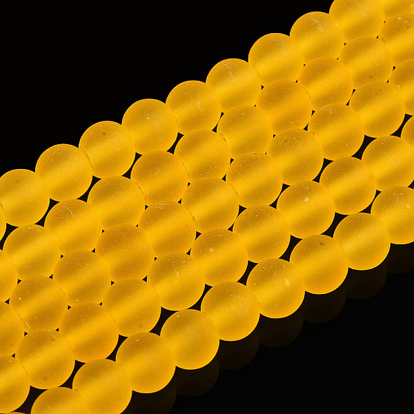 

PandaHall Transparent Glass Beads Strands, Frosted, Round, Orange, 4~4.5mm, Hole: 0.8mm, about 97~99pcs/strand, 14.76 inch~14.96 inch...