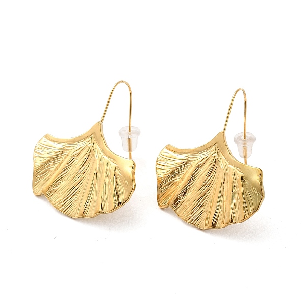 

PandaHall Ion Plating(IP) 304 Stainless Steel Ginkgo Leaf Dangle Earrings for Women, Golden, 22x27.5x2mm, Pin: 0.5mm 304 Stainless Steel
