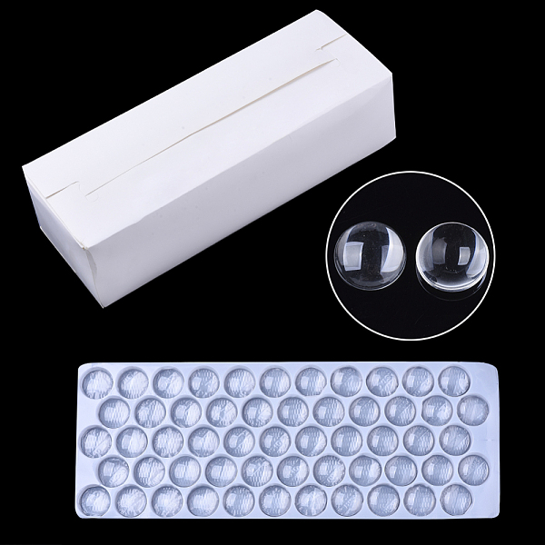 

PandaHall Transparent Glass Cabochons, Half Round/Dome, Clear, 25x6mm, 600pcs/box Glass Half Round Clear