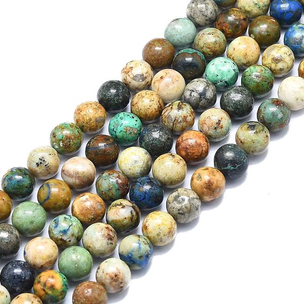 

PandaHall Natural Chrysocolla and Lapis Lazuli Beads Strands, Round, 9.5~10mm, Hole: 1mm, about 41pcs/strand, 15.55 inch(39.5cm) Chrysocolla...
