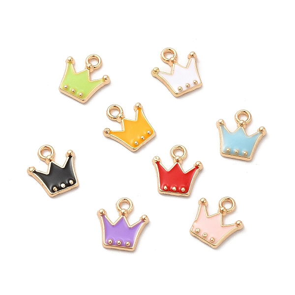 

PandaHall Alloy Enamel Pandants, Lead Free & Cadmium Free, Light Gold, Crown Charm, Mixed Color, 12x11x2mm, Hole: 1.8mm Alloy+Enamel Crown..., Multicolor