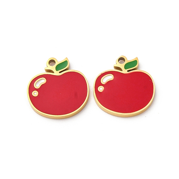 Fruit Seris 304 Stainless Steel Enamel Charms