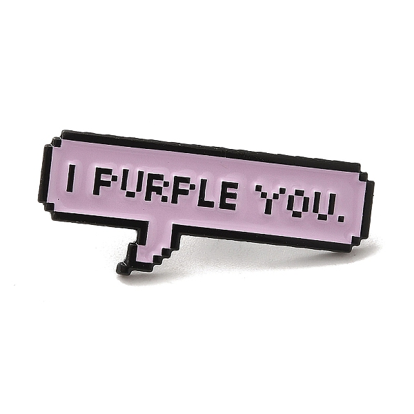 Брошь Word I Purple You из радиосплава с эмалью