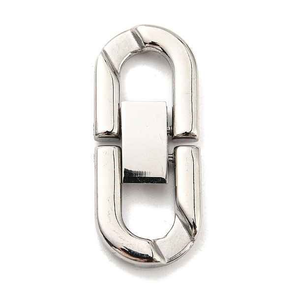 

PandaHall 304 Stainless Steel Fold Over Clasps, Stainless Steel Color, 31x13x3mm, Hole: 7x6mm 304 Stainless Steel