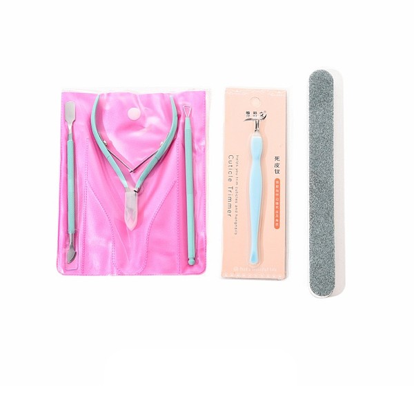 

PandaHall Manicure Tools Kits, includeStainless Steel Nail Cuticle Scissor & Cuticle Peeler & Gel Nail Polish Peeler Scraper, Metal Nail..., Multicolor