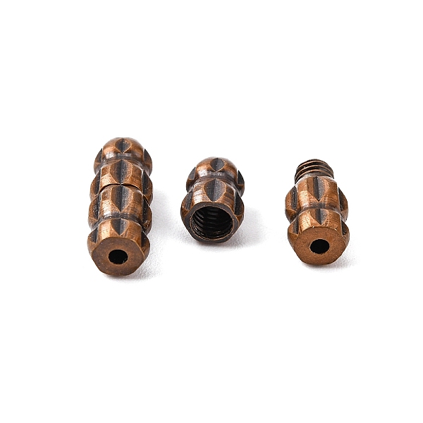

PandaHall Brass Screw Clasps, Red Copper, 10x4mm, Hole: 1mm Brass