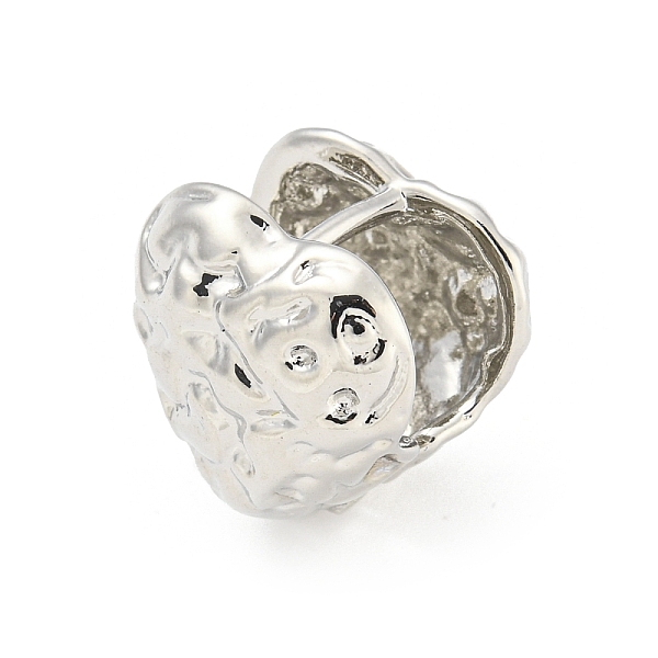 

PandaHall Brass Hoop Earrings, Platinum, Heart, 16x15.5x14.5mm Brass Heart