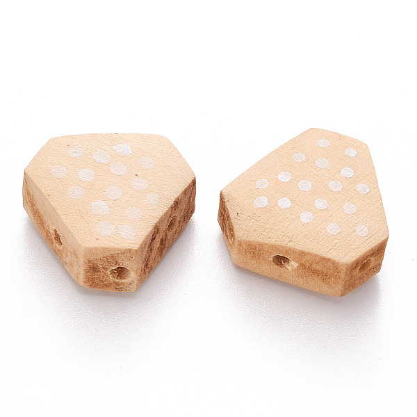 

PandaHall Spray Painted Wood Multi-Strand Links, with White Polka Dot Pattern, Triangle, BurlyWood, 18x21x9mm, Hole: 1.8mm Wood Triangle..., Orange