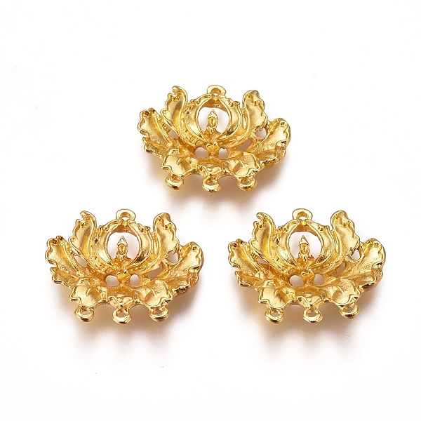 Electroplated Alloy Chandelier Components Link Cabochon Settings For Enamel
