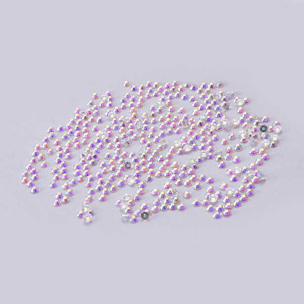 

PandaHall Glass Flat Back Rhinestone, Grade A, Back Plated, Faceted, Half Round, Crystal AB, 4.6~4.8mm, about 1440pcs/bag Glass Rhinestone..., Clear