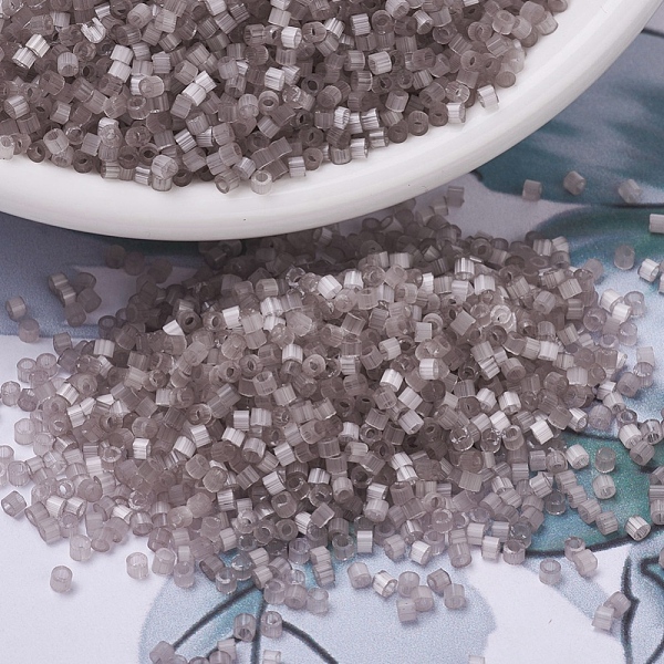 

PandaHall MIYUKI Delica Beads, Cylinder, Japanese Seed Beads, 11/0, (DB0827) Tan Silk Satin, 1.3x1.6mm, Hole: 0.8mm, about 2000pcs/10g Glass..., Gray